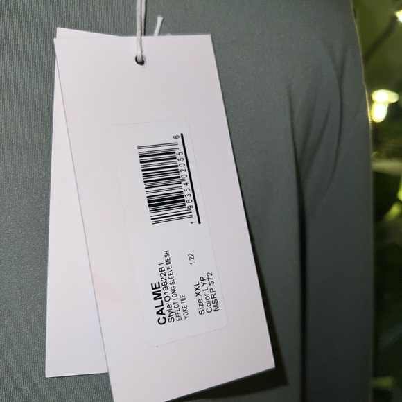 JOHNNY WAS CALME Effect Long Sleeve Mesh Yoke Tee Size XXL NWT - Picture 4 of 7